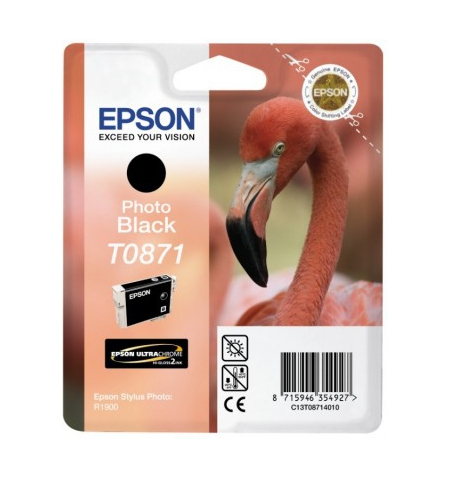 Epson Ink Cart T0871 • Flamingo • Photo Black
