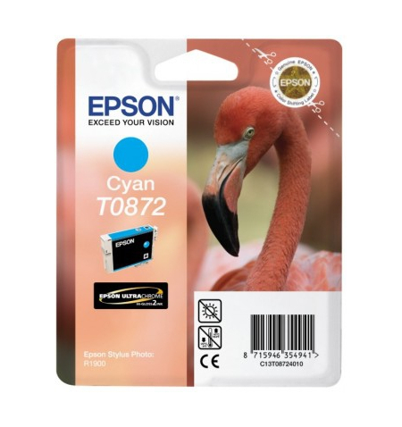 Epson Ink Cart T0872 • Flamingo • Cyan