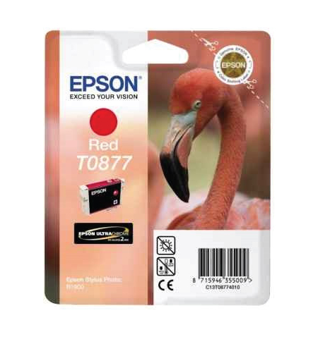 Epson Ink Cart T0877 • Flamingo • Red