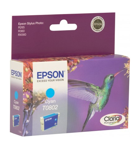 Epson Ink Cart T0802 • Colibri • Cyan
