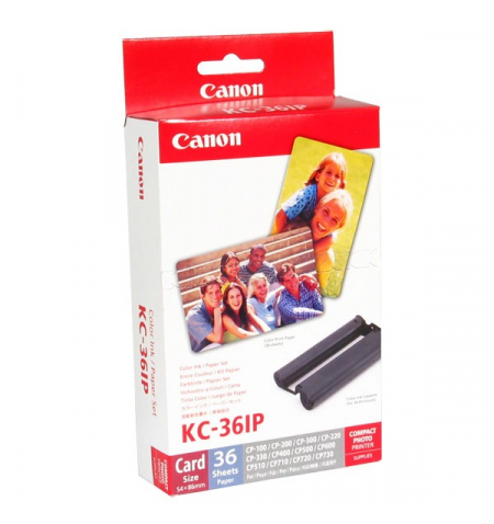 Canon KC 36IP SELPHY 1300 1500 Ink Paper Set