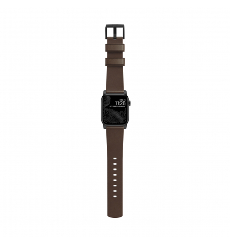 Nomad Strap Modern Leather • Brown • Connector Black • 40mm