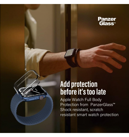 PanzerGlass Apple Watch 4 5 6 SE Full Body • Black • 44mm