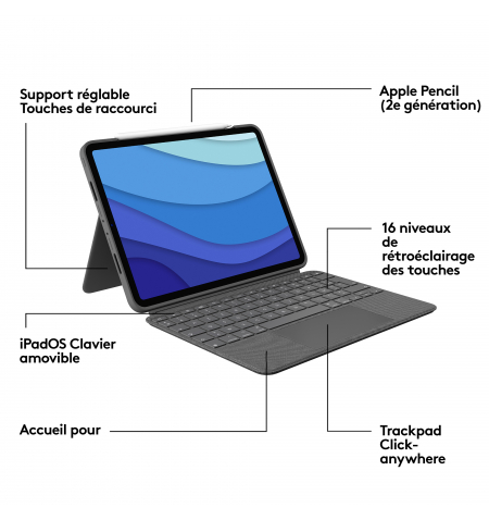Logitech Combo Touch for iPad Pro 11"  4th gen  • SF
