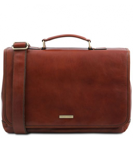 Tuscany Leather Mantova Laptop Briefcase • 16" • Brown