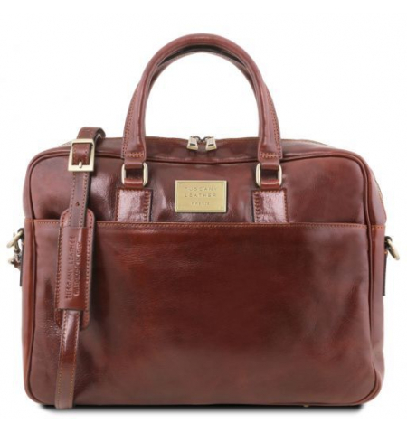 Tuscany Leather Urbino Laptop Briefcase S • 16" • Brown