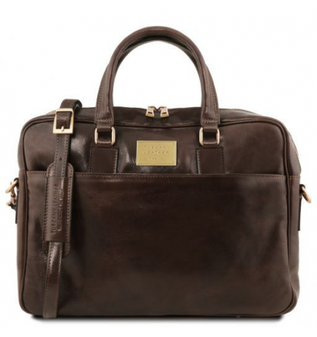 Tuscany Leather Urbino Laptop Briefcase S • 16" • Dark Brown