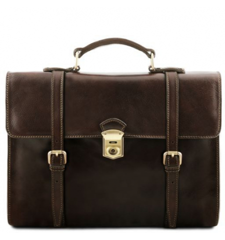 Tuscany Leather Viareggio Briefcase • 14" • Dark Brown