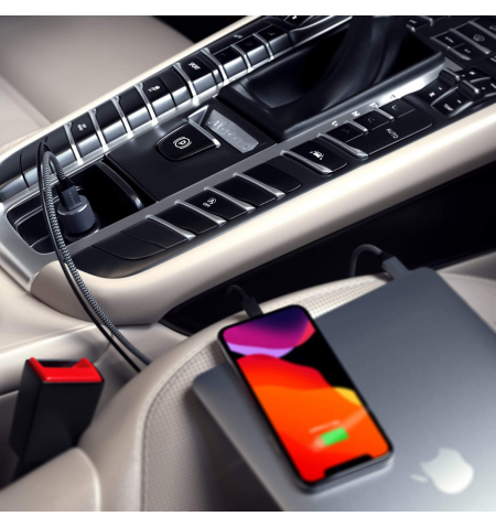 Satechi USB C and USB A Dual Car Charger • 72W