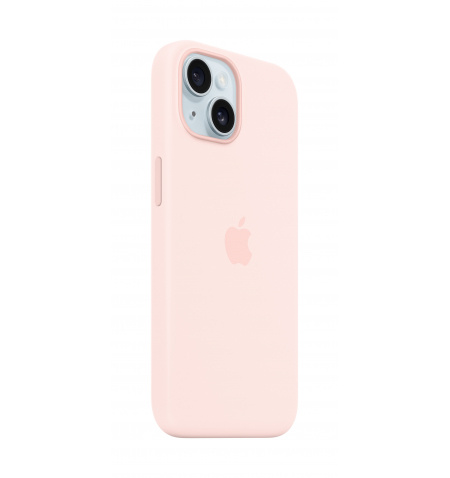 iPhone 15 Silicone Case with MagSafe • Light Pink