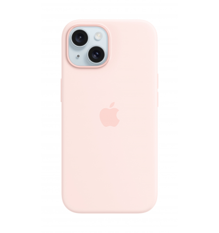 iPhone 15 Silicone Case with MagSafe • Light Pink