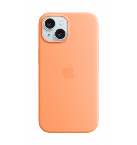 iPhone 15 Silicone Case with MagSafe • Orange Sorbet