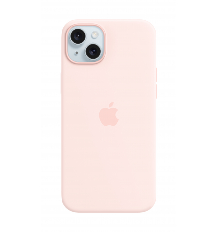 iPhone 15 Plus Silicone Case with MagSafe • Light Pink