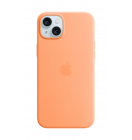 iPhone 15 Plus Silicone Case with MagSafe • Orange Sorbet