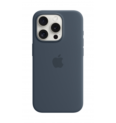 iPhone 15 Pro Silicone Case with MagSafe • Storm Blue