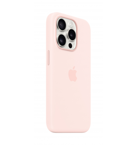 iPhone 15 Pro Silicone Case with MagSafe • Light Pink