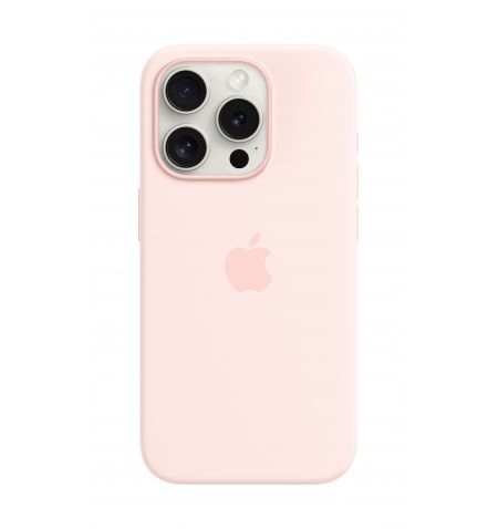 iPhone 15 Pro Silicone Case with MagSafe • Light Pink