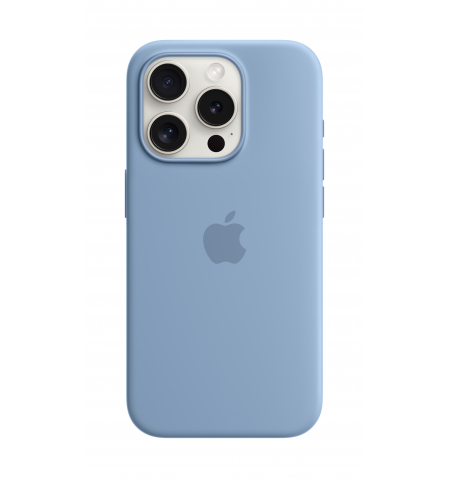 iPhone 15 Pro Silicone Case with MagSafe • Winter Blue