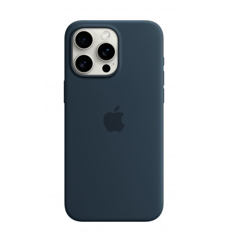 iPhone 15 Pro Max Silicone Case with MagSafe • Storm Blue