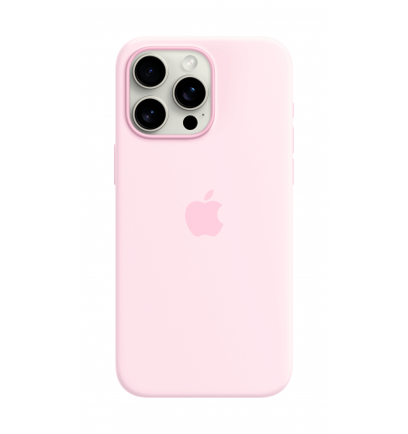 iPhone 15 Pro Max Silicone Case with MagSafe • Light Pink