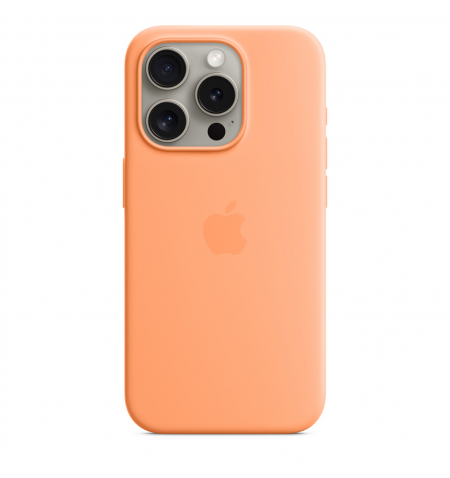 iPhone 15 Pro Max Silicone Case with MagSafe • Orange Sorbet