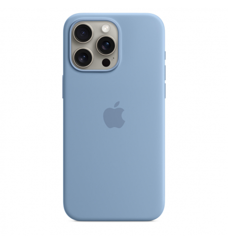 iPhone 15 Pro Max Silicone Case with MagSafe • Winter Blue