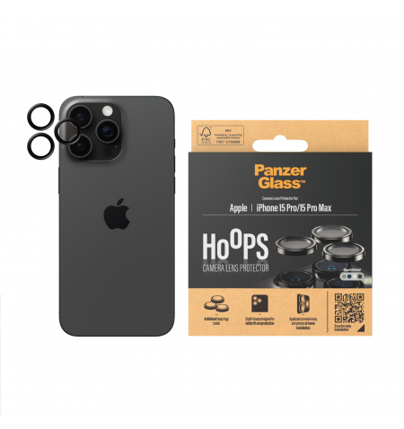 PanzerGlass iPhone 15 Pro  Max  Camera Hoops • Black
