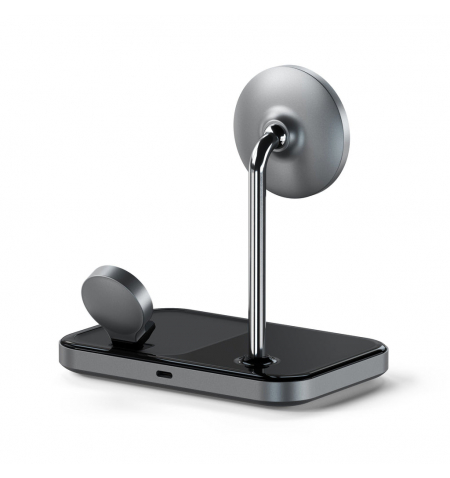 Satechi Magnetic 3 in 1 Wireless Charging Stand • Space Gray