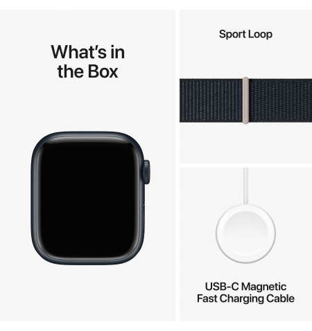 Apple Watch 9 41mm Midnight • Midnight Sport Loop