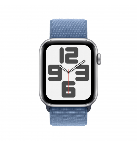 Apple Watch SE 2 44mm Silver • Winter Blue Sport Loop