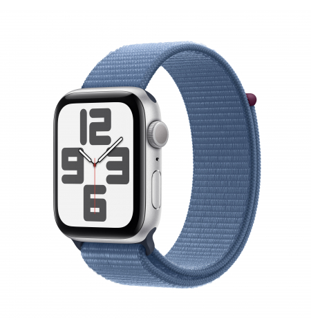 Apple Watch SE 2 44mm Silver • Winter Blue Sport Loop