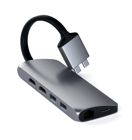 Satechi USB C Dual Multimedia Adapter • Space Gray