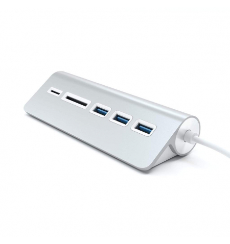 Satechi USB A 3.0 to Combo Hub   Card reader • Silver