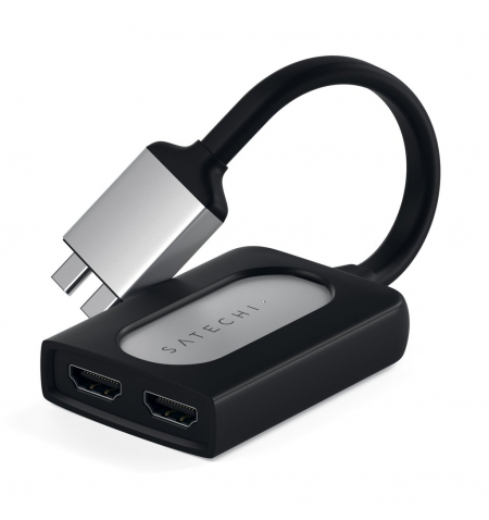 Satechi USB C Dual to HDMI Dual 4K 60Hz adapter • Silver