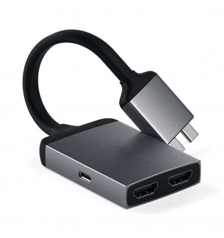 Satechi USB C Dual to HDMI Dual 4K 60Hz adapter • Sp.Gr