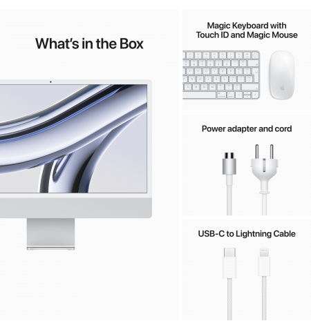 iMac 24" M3 8C 8GB 512GB GPU 10C Gbit FN Touch • Silver