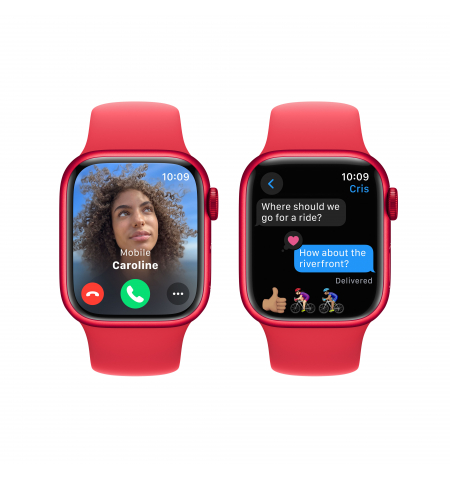 Apple Watch 9 41mm Red •  PRODUCT RED Sport Band • S M