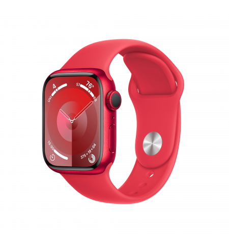 Apple Watch 9 41mm Red •  PRODUCT RED Sport Band • M L