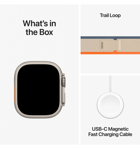 Apple Watch Ultra 2 • 49mm • Trail Orange Beige Loop • M L