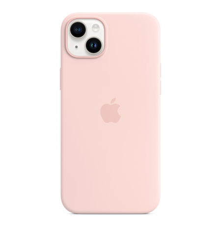 iPhone 14 Plus Silicone Case with MagSafe • Chalk Pink