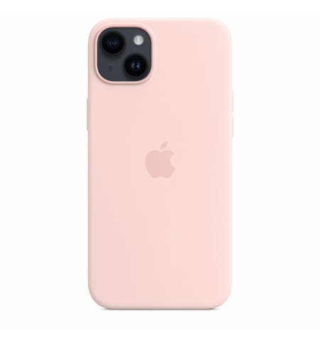 iPhone 14 Plus Silicone Case with MagSafe • Chalk Pink