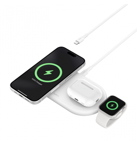 Belkin Wireless BoostCharge Pro 3 in 1 with MagSafe • White