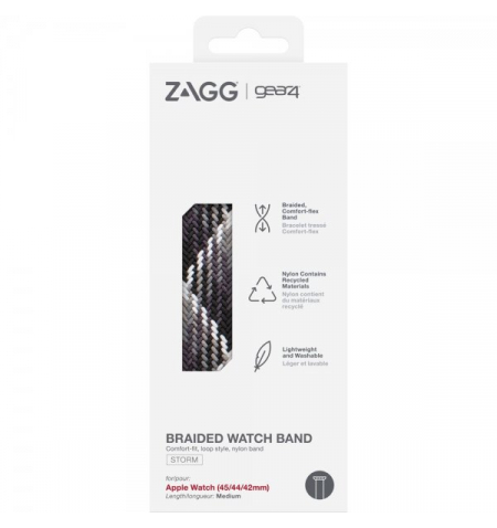 Gear4 for Apple Watch Braided • 42 44 45 • Storm • L