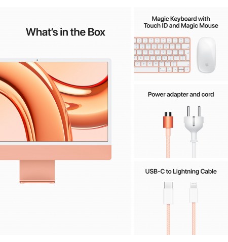 iMac 24" M3 8C 8GB 256GB GPU 10C Gbit SF Touch • Orange