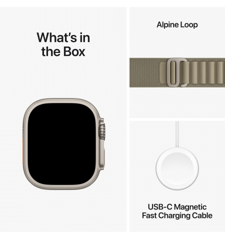 Apple Watch Ultra 2 • 49mm • Alpine Olive Loop • L